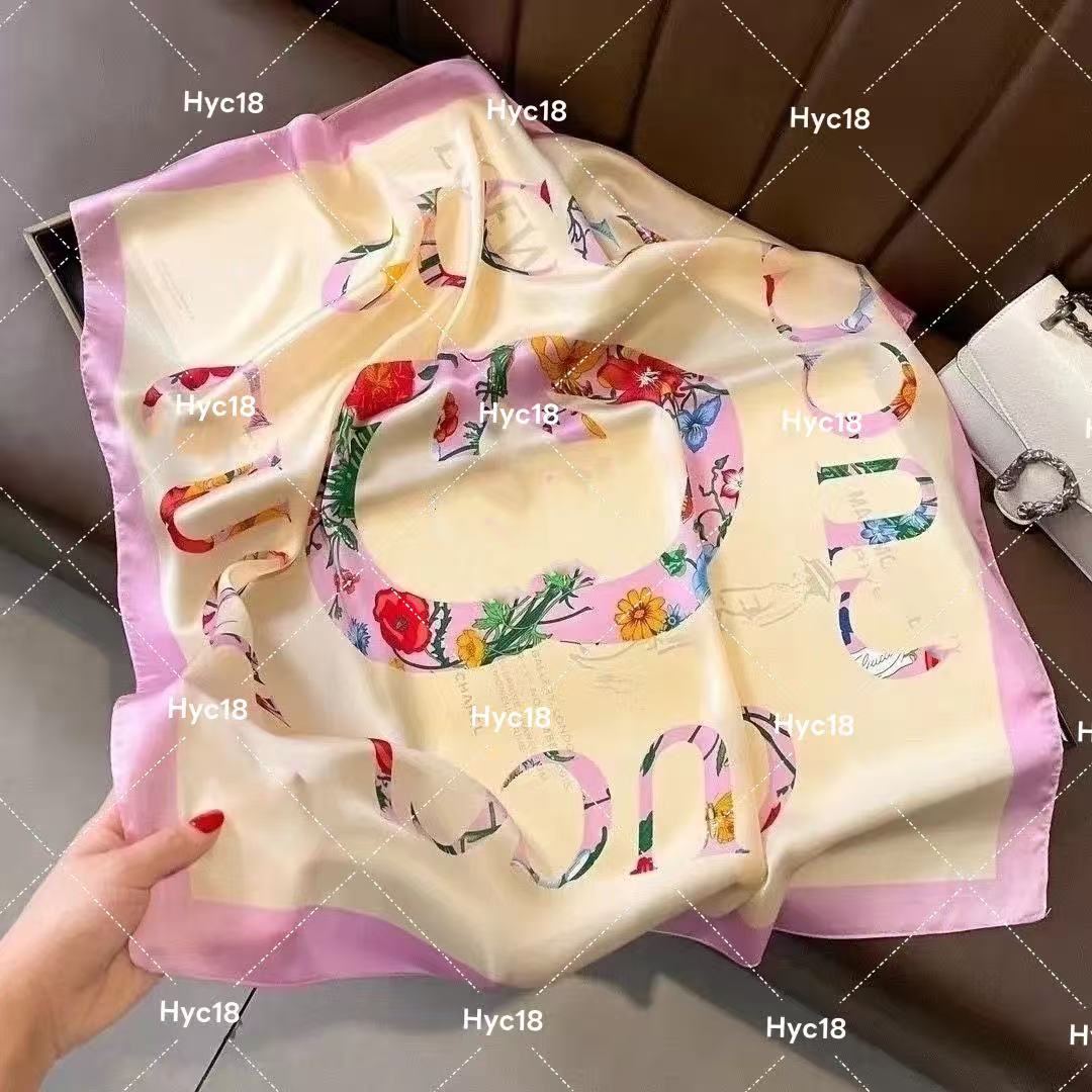 Designer Silk Scarf For Women Luxurious Scarf High End Classic Letter Pattern Designer Shawl Scarves New Gift Easy to Match Soft Touch size 53*53cm