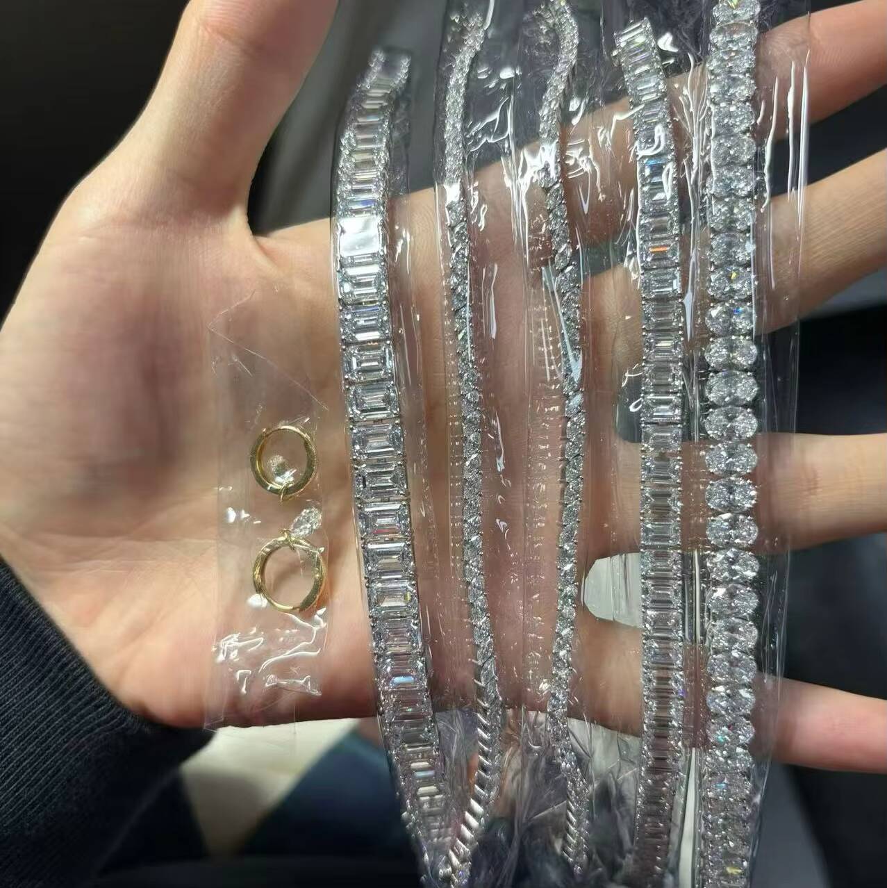 Oval Cut Lab Grown Created Diamond Classic Tennis Bracelet Chain 18k Solid Gold NGTC Certified Unisex Wedding Engagement
