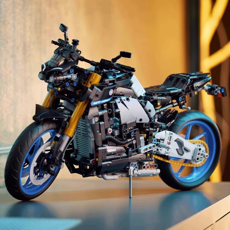 Cross-border new model 88025 Yamaha MT-10SP motorcycle, 68995 mechanical small particle assembly building toy gift