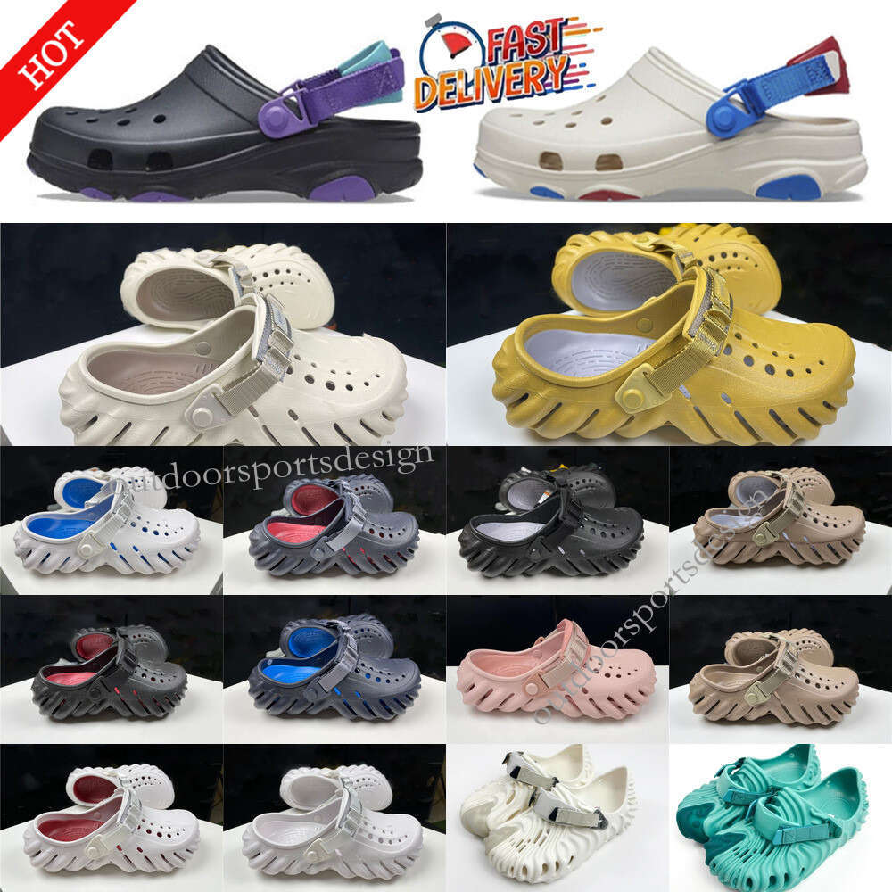 Designer hole shoes with thick soles and ultra-light non-slip women's and men's beach sandals slider three-layer sandals platform sandalias beach shoes 36-46