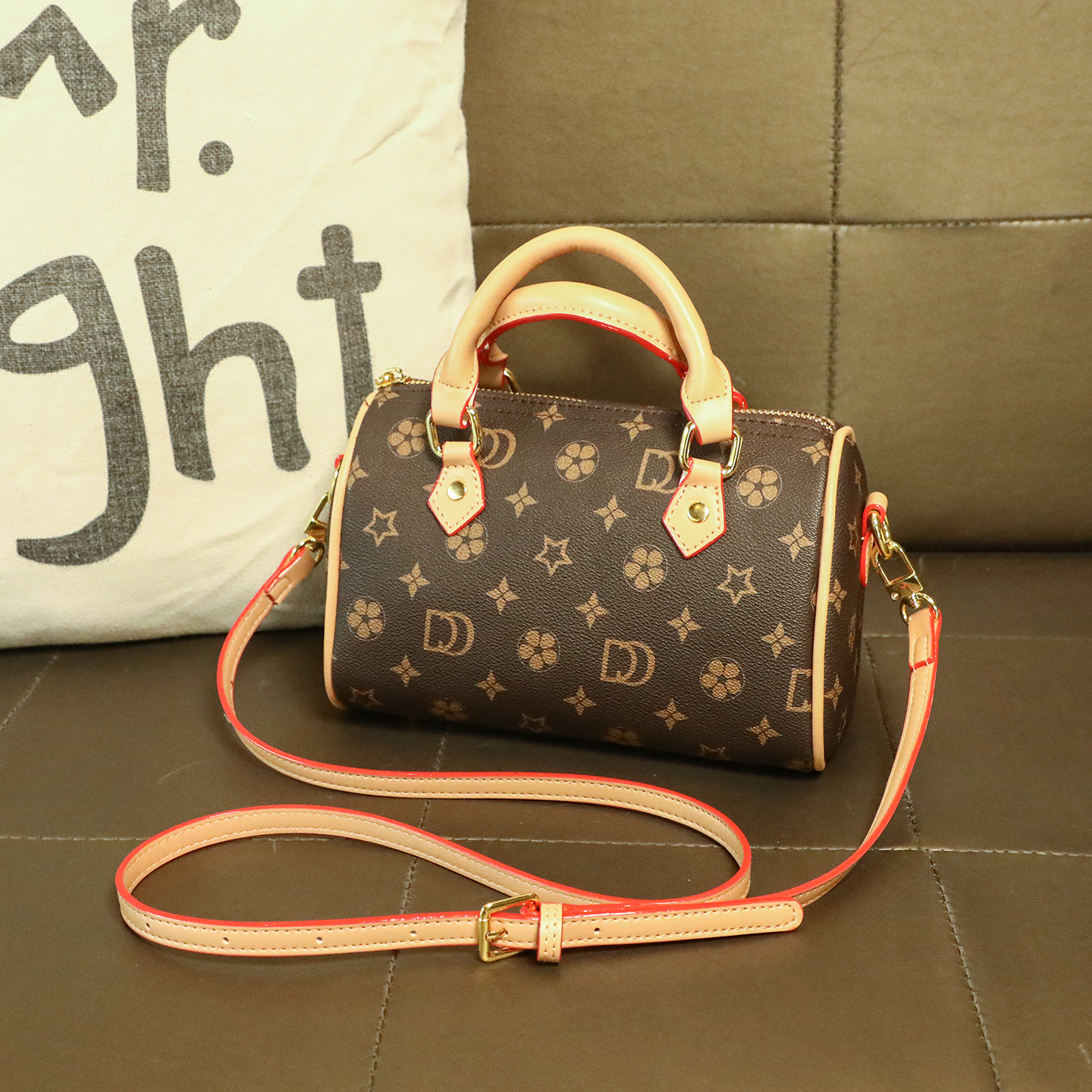 Free Shipping 2026 New Printed Design Women's Elegant Boston Bag Versatile Large Capacity Premium Shoulder Bag Crossbody Bag