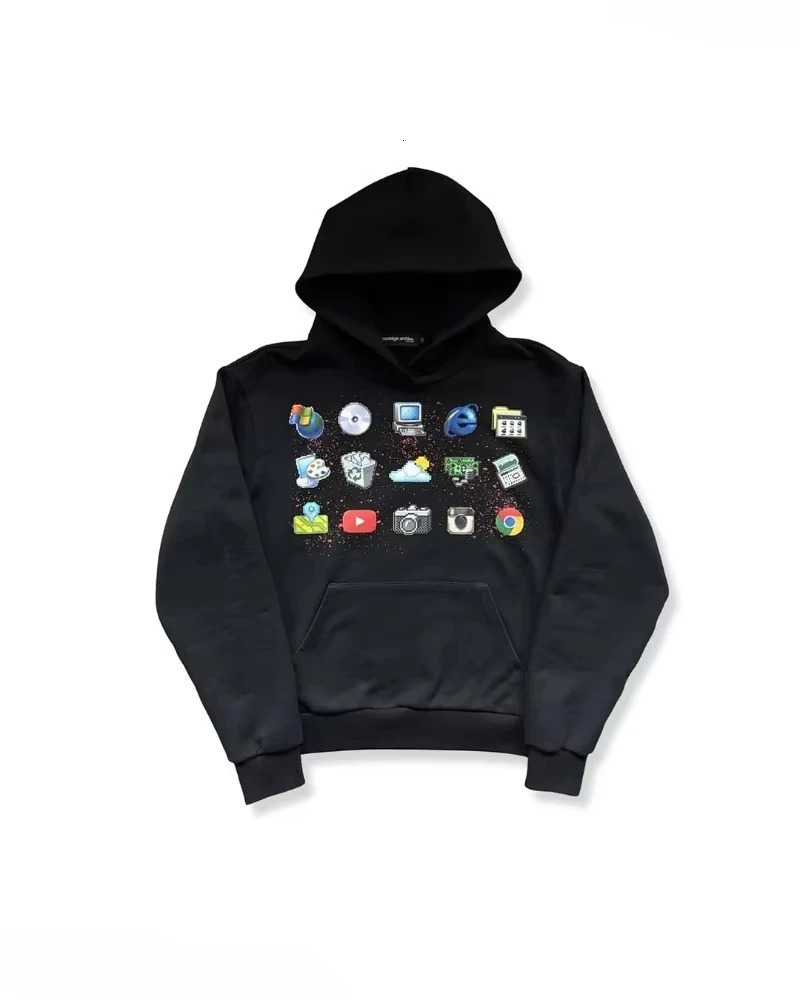 Harajuku Hoodies Oversized Retro Printed Graphic Pullover Sweatshirt Gothic Streetwear Hip Hop Men Women Y2K Casual Clothing 260121