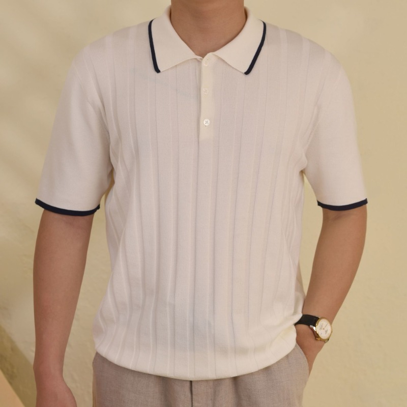 Luxury Designer Polos for Men Summer Wool Leisure Business Golf Polo Short Sleeve Shirts B1289