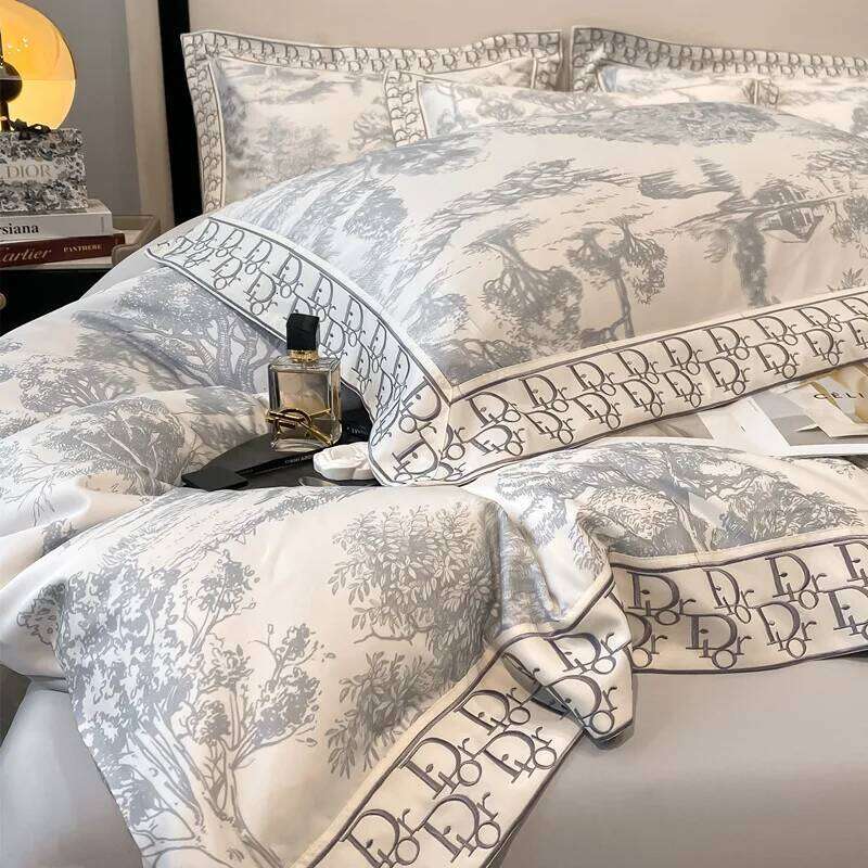 Customizable high-end cotton printing four-piece light luxury bed sheet quilt Y260124
