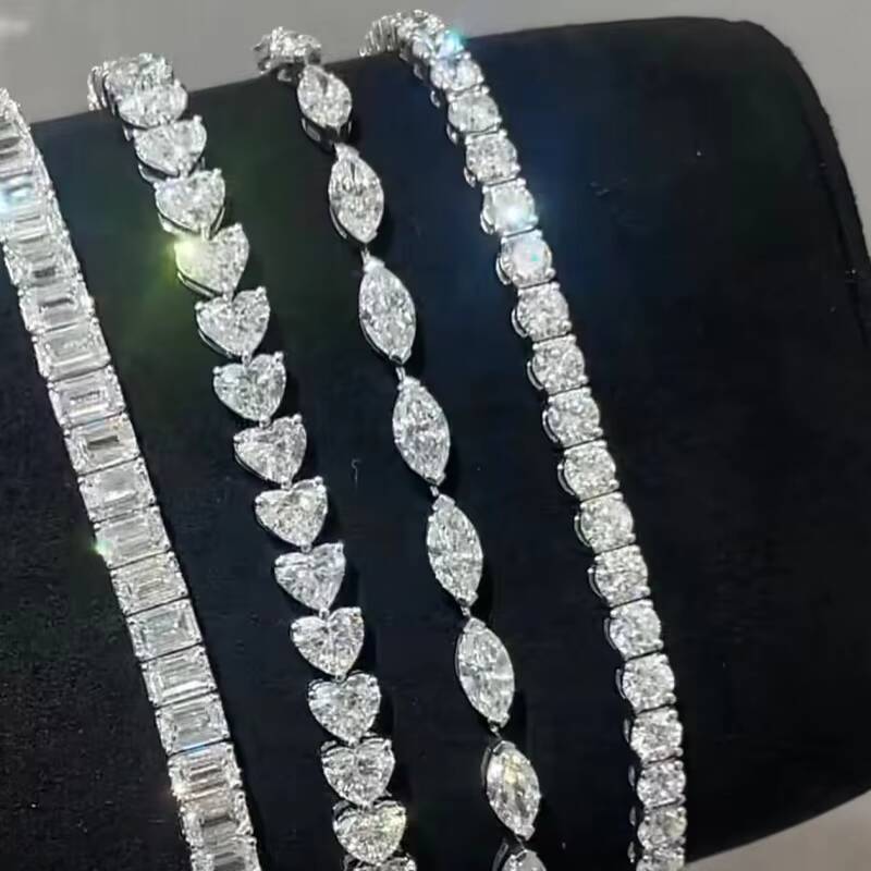 Customized 3-10ct Round 14K IGI Certified Lab Grown Tennis Bracelet Chain Jewelry for Men Women Diamond Bracelets Bangles
