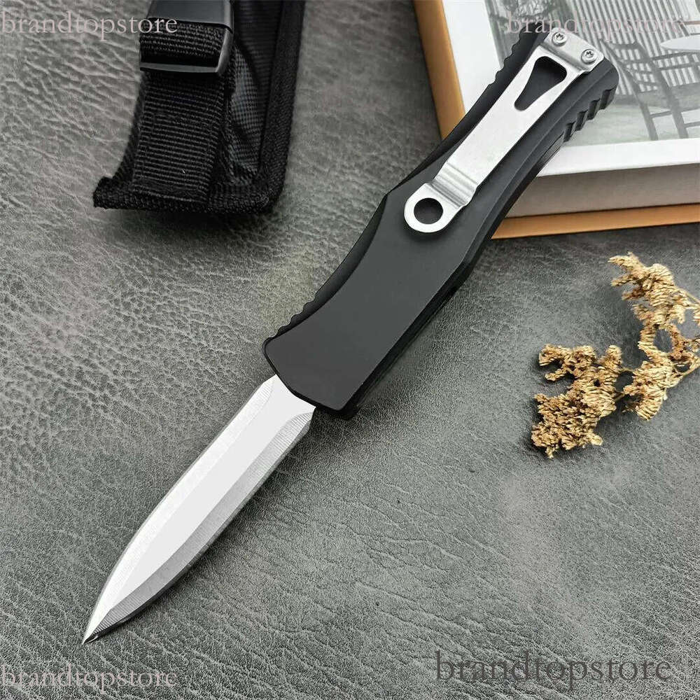 3Models White Hera Knife 2 87 Satin 440C Blade Alloy Handles Double folding Action Tactical Survival Gear Pocket Knives With knife Nylon Sheath - view 8
