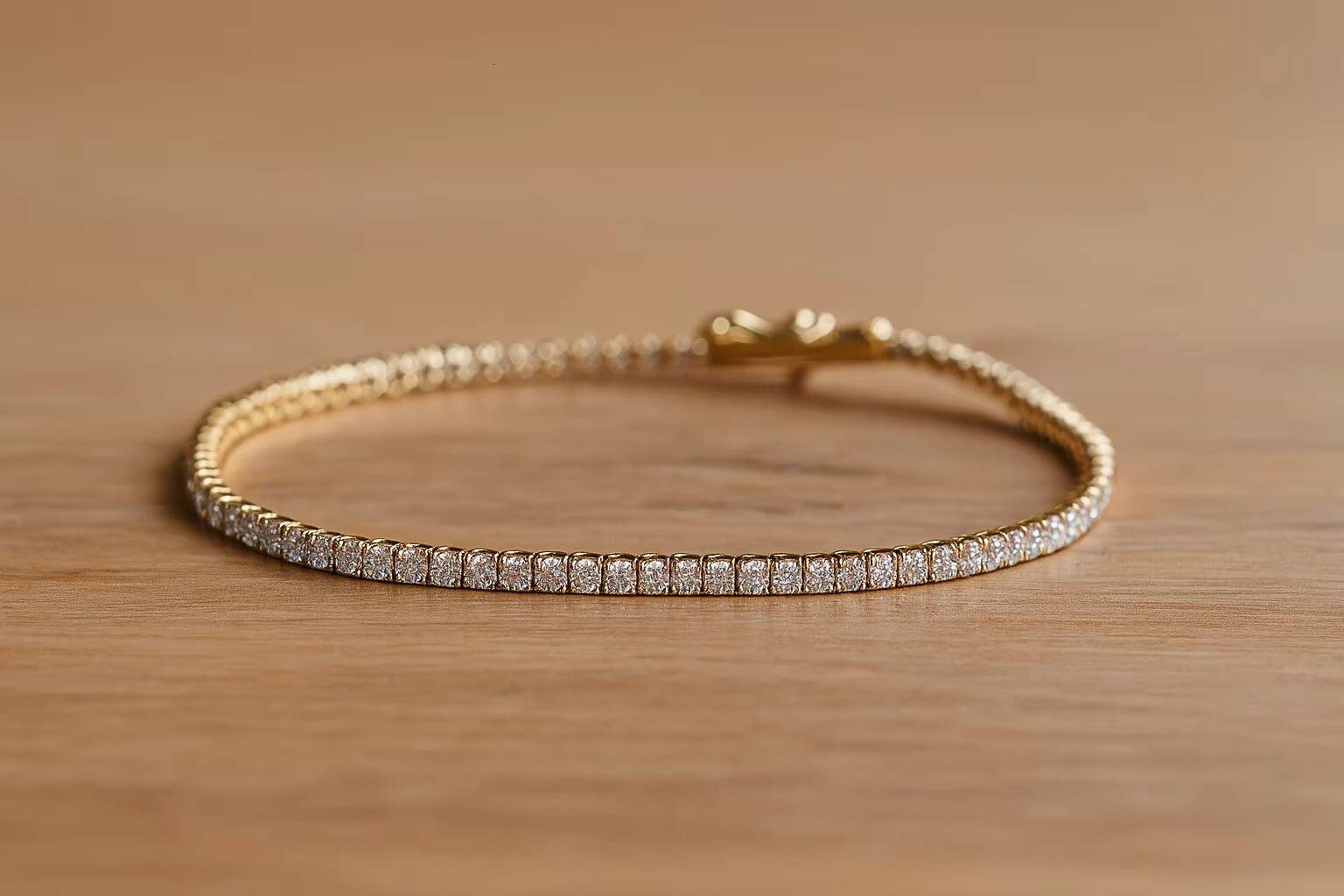14K Gold F VVS VS Lab Grown CVD Diamond Tennis Bracelet Classic Cut Full Eternity Line Luxury Fine Jewelry Rhodium Plated Women