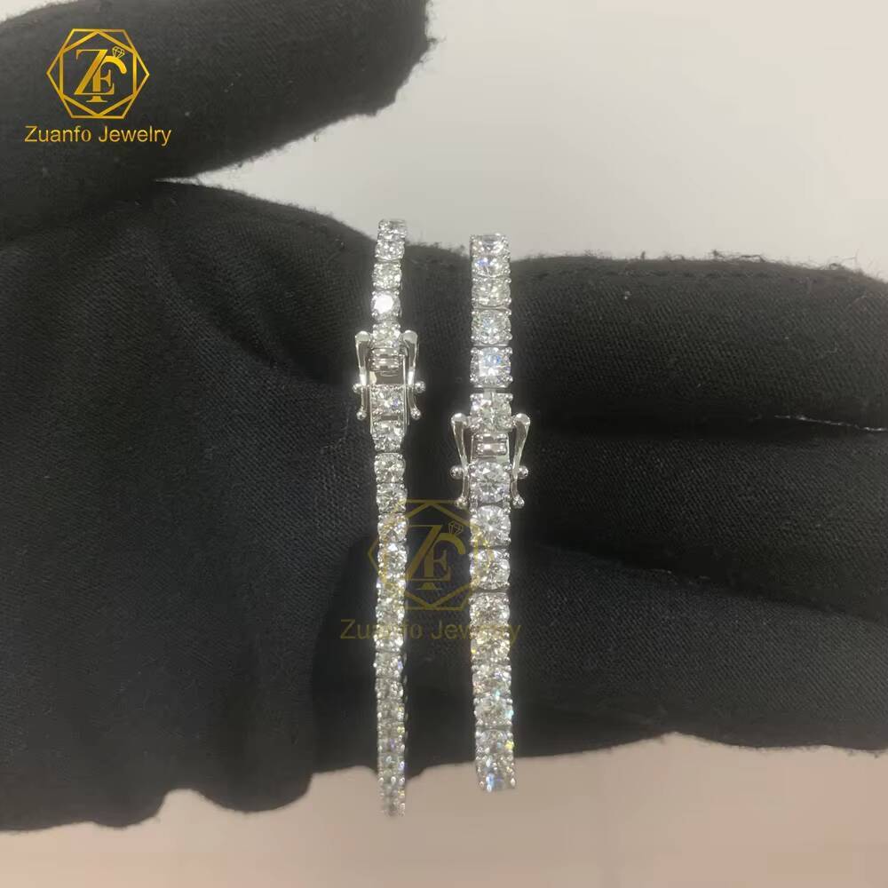Hot Sale Lab Grown Diamond Jewelry IGI Certified 2mm 3mm 4mm Lab Diamond Tennis Bracelet 10k 14k Solid Gold Tennis Chain