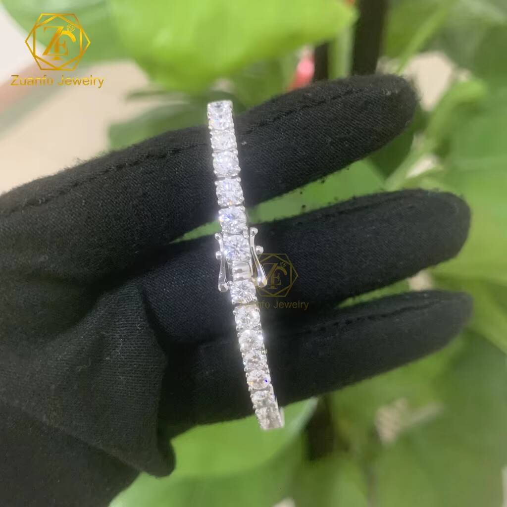 Hot Sale Lab Grown Diamond Jewelry IGI Certified 2mm 3mm 4mm Lab Diamond Tennis Bracelet 10k 14k Solid Gold Tennis Chain