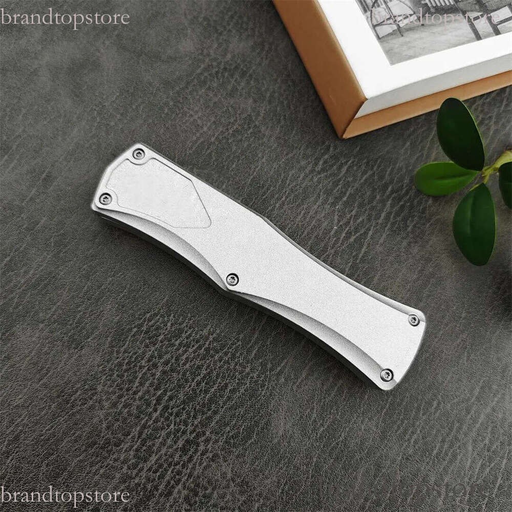 3Models White Hera Knife 2 87 Satin 440C Blade Alloy Handles Double folding Action Tactical Survival Gear Pocket Knives With knife Nylon Sheath - view 5