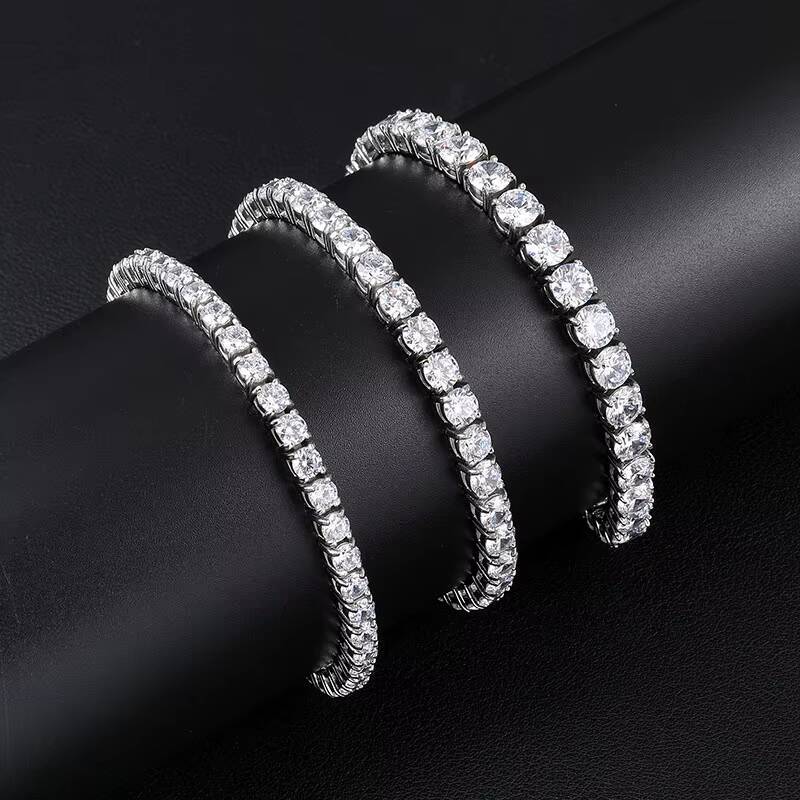 Handmade Setting Cvd Bracelet 10K Hpht Cvd Lab Grown Artificial Diamond Jewelry 23-42mm Lab Created Diamond Tennis Bracelet