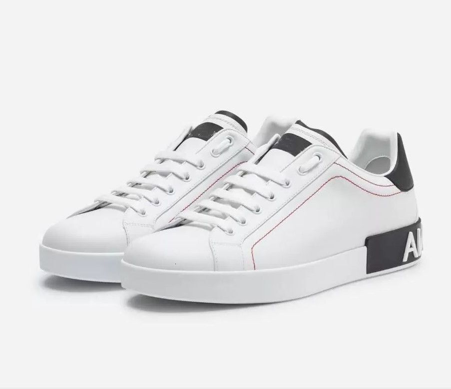 with box elegant brands portofino sneakers casual shoes men s & dg women printed nappa calfskin crown embroidery gold plated dolce gabannas e dg gabbanas OPC1