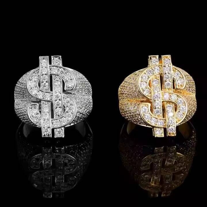 Luxury Moissanite Diamond Hip Hop Ring for Men Iced Out Bling Jewelry for Party Concert and Streetwear from India