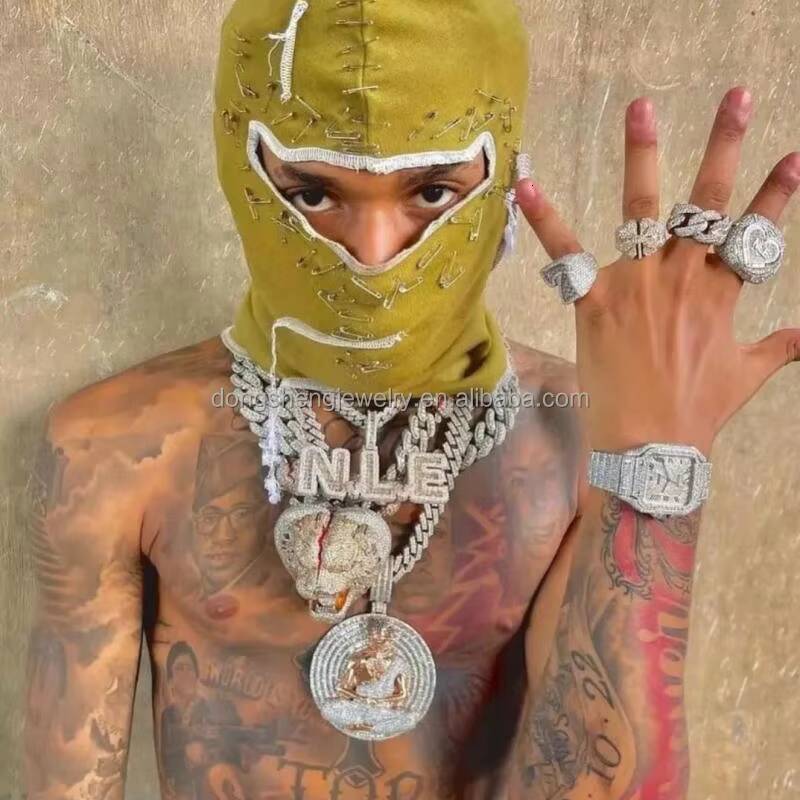High Quality Hot Sale Hip Hop Fashion Jewelry 925 Silver Full Ice Out Us Dollar Symbol VVS Moissanite Mens Ring