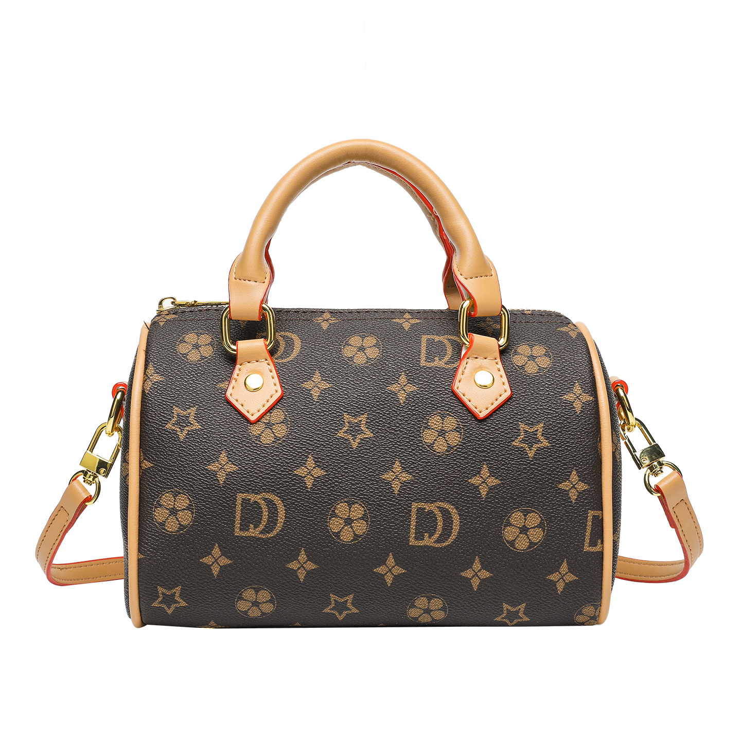Free Shipping 2026 New Printed Design Women's Elegant Boston Bag Versatile Large Capacity Premium Shoulder Bag Crossbody Bag