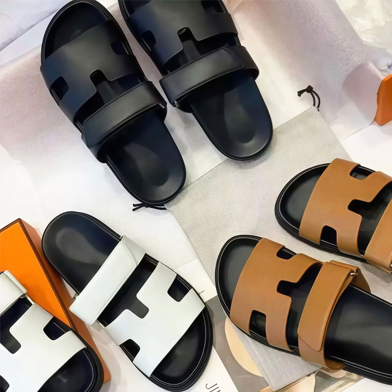 High quality designer sandals women famous slides sandale slippers womens men platform slider shoes bottom flip casual beach sandal outside leather slippers