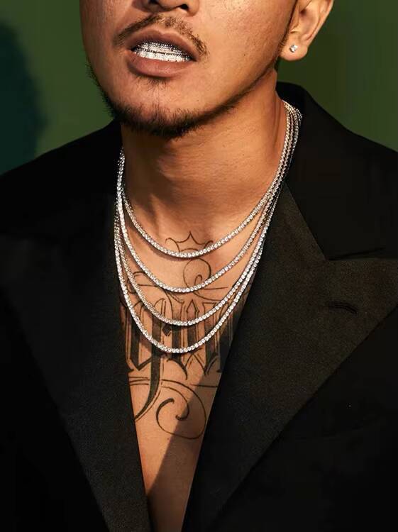 Fine Jewellery 2mm-65mm Tennis Chains Hip Hop Necklace 925 Silver GRC Certificate Lab Diamond Tennis Necklace and Bracelet