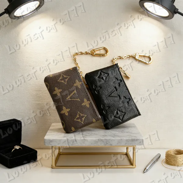 10A With Dust Bags And Box KEY POUCH POCHETTE CLES Designers Fashion Handbag Women Mens Credit Card Holder Coin Purse Luxurys Wallet Bag