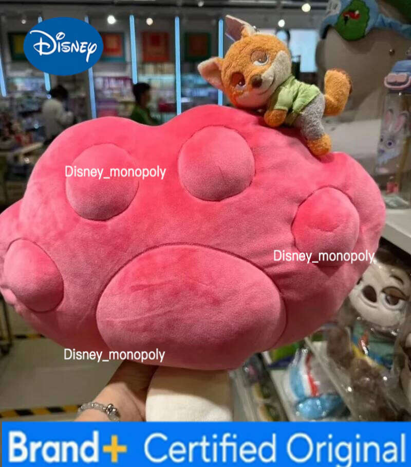 Disney 38cm Anime Figure Zootopia Nick Warm Backrest Cartoon Kawaii Plushies Claw Popsicle Pillow Bedroom Ornaments Girls Birthda Gifts H260126