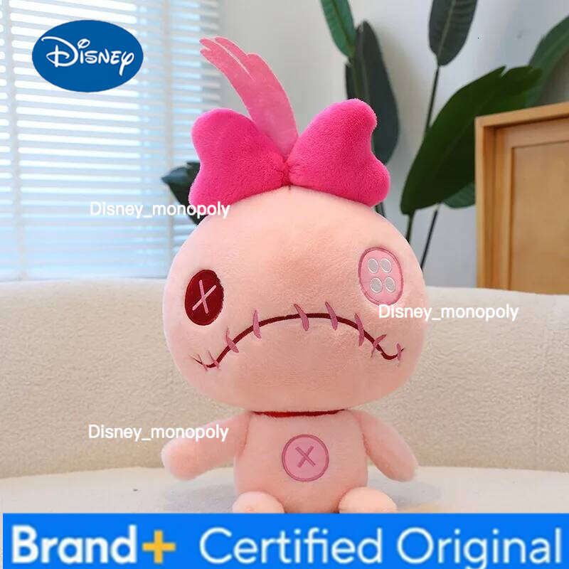 Disney Anime Scrump Pendant Cartoon Lilo and Stitch Plush Toys Soft Stuffed Kawaii Green Doll Xmas Gift For Kids H260126