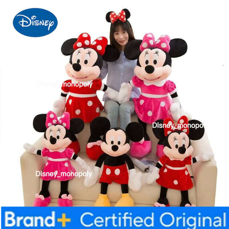 Disney Mouse Plush Dolls Animal Stuffed Toys Birthday gift Christmas Gift for Kids Cute Mickey Minnie Presents H260126