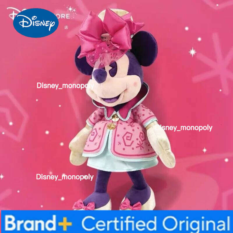 Disney Original Mouse Plush Dolls Minnie Mickey Collection Stuffed Plushie Anime Cartoon Badge Headband Toys Gift H260126