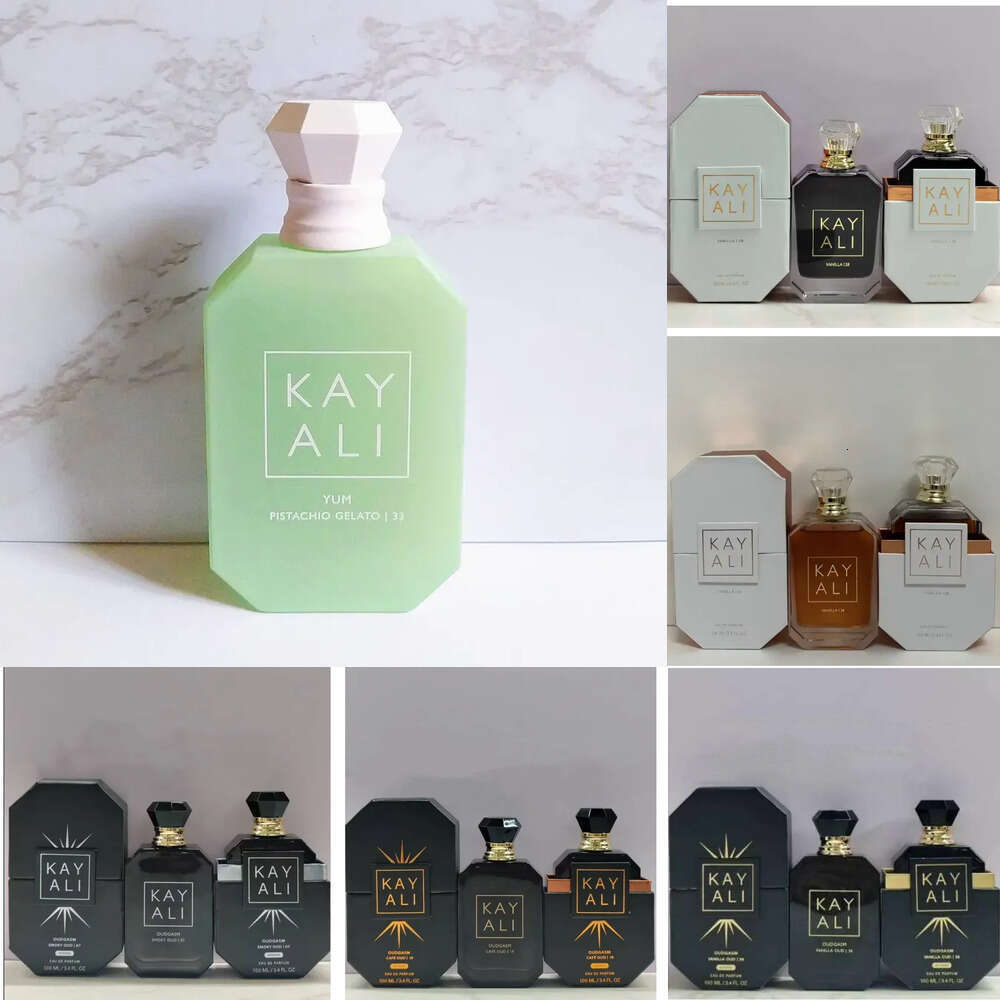 Kayali Perfume 100ml Yum Pistachio Gelato 33 Vanilla 28 Eau De Parfum Men Woman Fragrance 3.4oz Long Lasting EDP Man Women Neutral Cologne Spray Body Mist High