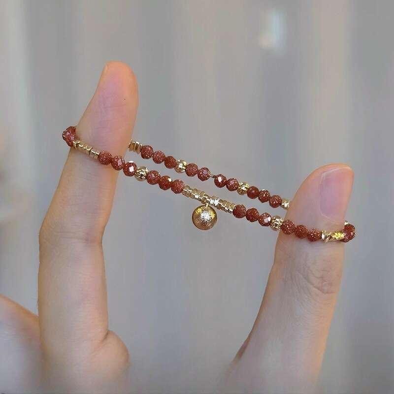 Sparkling Crushed Ice Sand Stone Small Gold Light Luxury Women High-End Unique Niche Atmosphere Bracelet