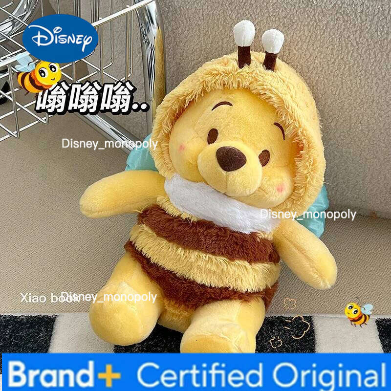 Disney 25/35/50cm Honey Bee Winnie The Pooh Doll Bear Sofa Pillow Soft Accompany Sleeping Plush Toys Kawaii Decor Birthday Gifts H260126