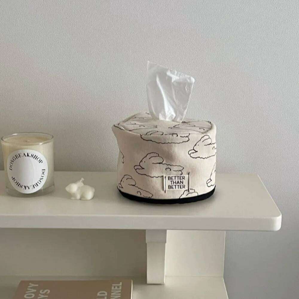 Bowknot Table Decor Storage Napkin Box Space-saving Roll Paper Tissue Case Holder Home