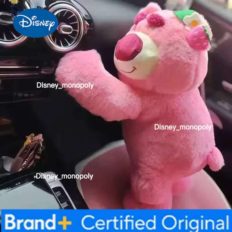 Disney 2025 Toy Story Lotso Cute Bear Strawberry Sofa Plush Pillow Stuffed Toys Children Girls Friends Festivals Birthday Gift H260126