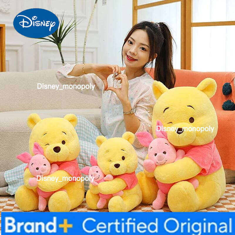 Disney 35-60cm Winnie The Pooh Piglet Plush Toys Large Cartoon Plushie Anime Birthday Pillow Doll Stuffed Gift for Kids Xmas H260126