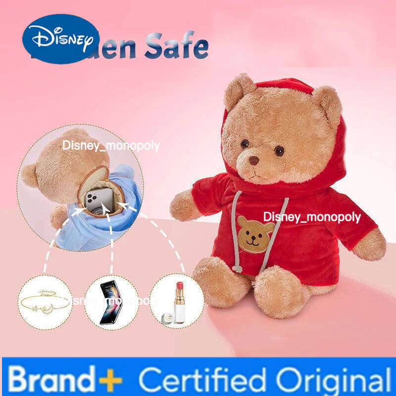 Disney 30/40cm Plush Hidden Safes Storage Safe Compartment Sight Secret Stash Box Creative Gift for Money Jewelry Kids Doll Bear H260126