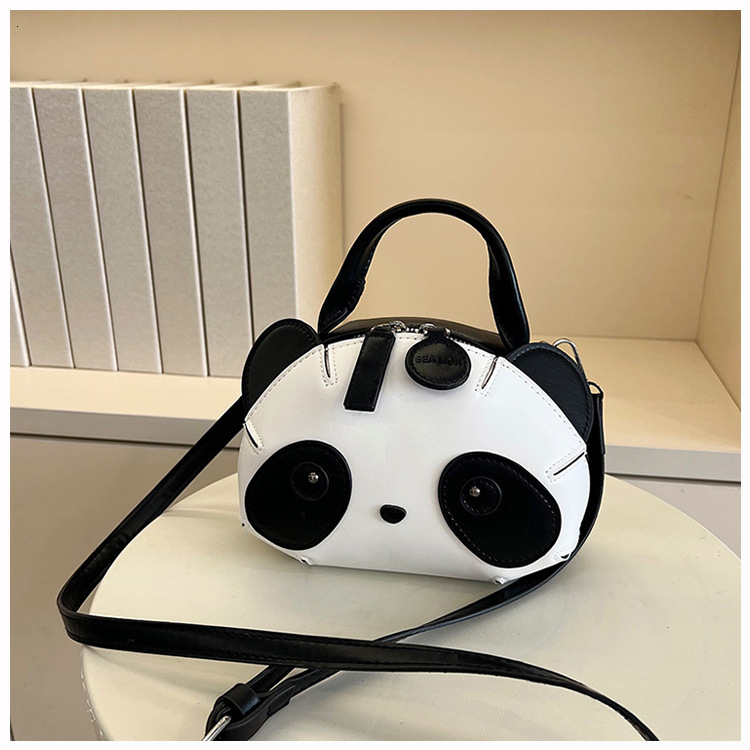 Panda Single Shoulder Korean Version Simple Versatile Crossbody Student Cute Handbag 2025 Children's Bag