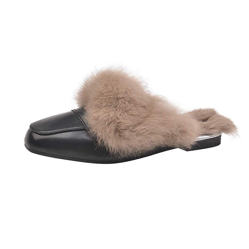 Aphixta Warm Winter Slippers Women Slippers Furry Round Toe Shoes Indoor Flat Heel Hair Slides zapatos de mujer pantunflas 250919