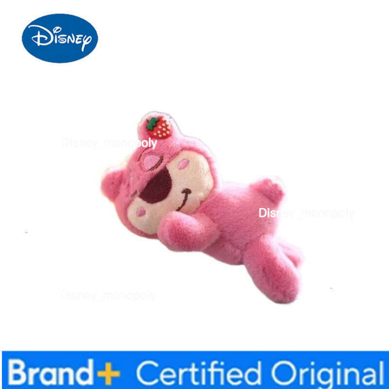 Disney Lotso Plush Toy Cute Keychain Bag Charm Sleepy Pose Doll Grab Machine Hanging Ornament Creative Gift for Girls Kids H260126