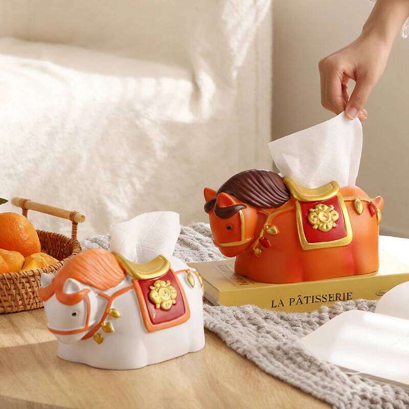 Horse Home Creative Living Room Decoration Ornament Tissue Box Kitchen And Bathroom Storage Supplies