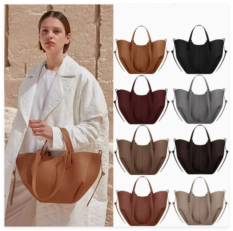 Le Cyme Bag Women luxury handbags tote bags pol*ne designer bags leather shoulder bags crossbody bags underarm bagsSmiling bag mini bag evening bag 33*13*22 38*17*32cm