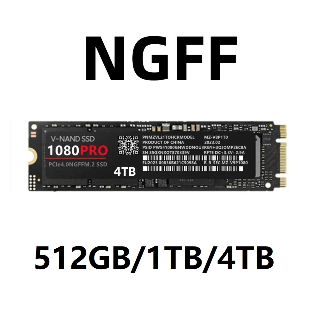 Original Solid State Drive 1080PRO 4TB 1TB 500G SSD M2 2280 PCIe 4.0 NGFF SSD M.2 2280 NVMe PCIe Gen3x4 Hard Disk Drive for PC Laptop Blazing-Fast Read/Write Speeds