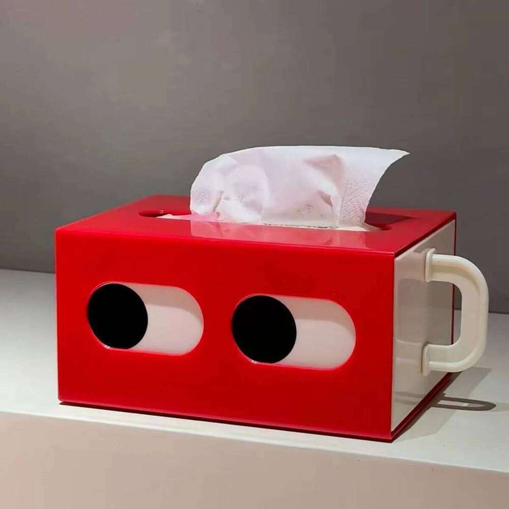 Creative Big Eyes Box Decor, Cute Cartoon Plastic Tissue Holder For Living Room Desktop Storage
