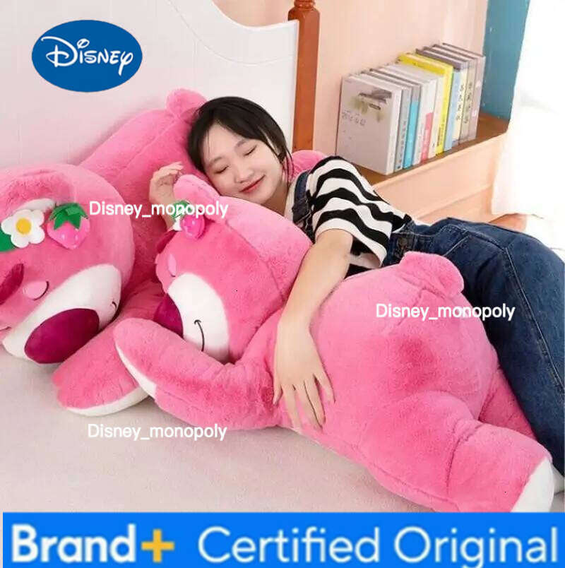 Disney Hot Anime Story Lots-O-Huggin Toy Kawaii Lying Sleeping Lotso Bear Plush Soft Stuffed Pillow Birthday Gift H2601261
