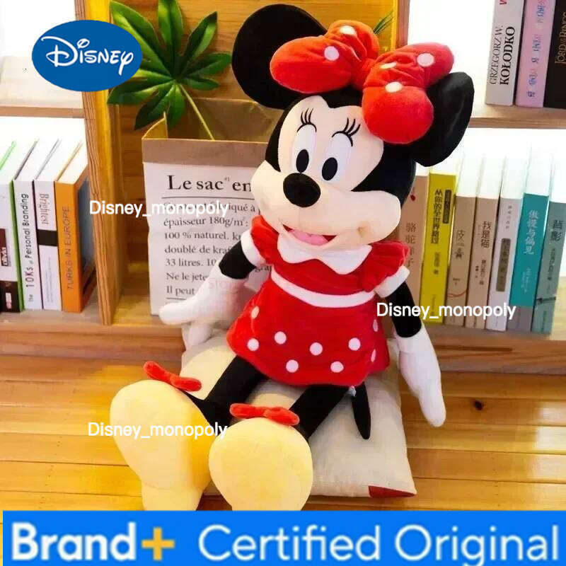 Disney Cartoon Cute Mickey Minnie Plush Doll Cotton Filled Super Soft Crystal Velvet Stuffed Toys Children Christmas Gift H260126