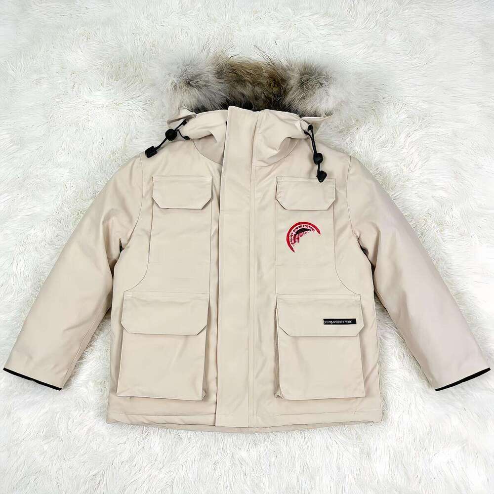 Canadian Gose Jacket Luxury Kids Canada Jacket Down Jacket Parker Boys Girls Wolf Fur Collar Winter Overcame Clothes Thick Duck Coat Canadaity Goosewomenity 56a2