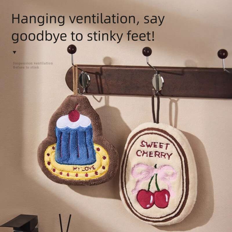 Cherry Cake Hand Towel Hanging Cute Hand Towel For Kitchen And Bathroom Thick Quick Drying Towel