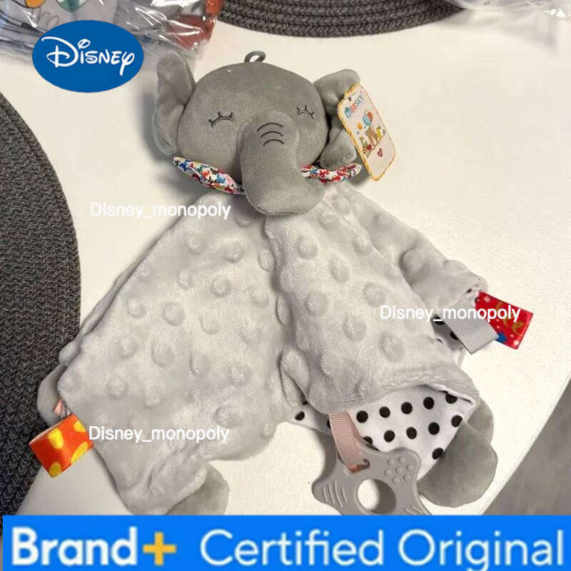 Disney Elephant Comforter Blanket Soft Appease Baby Rattle Animals Toys Soothe Reassure Sleeping Towel Lathe HangingToddler H260126