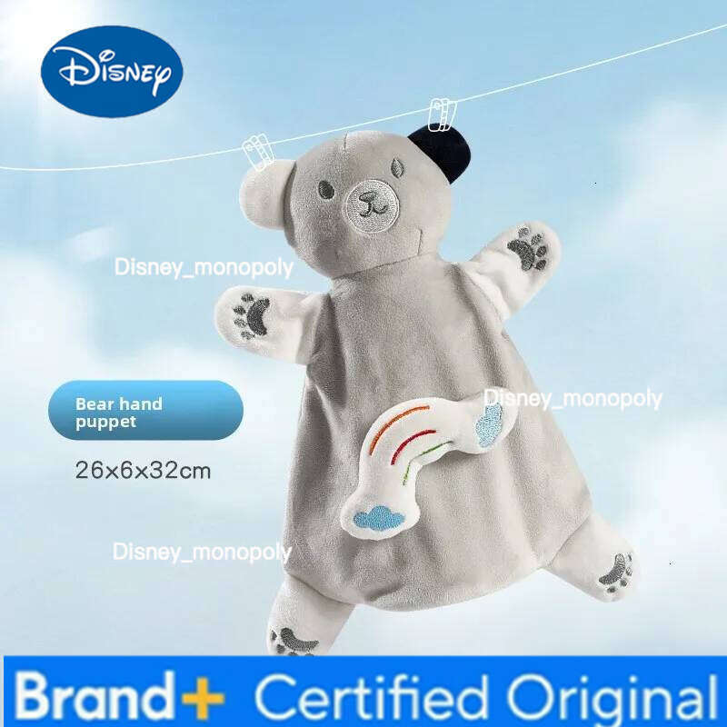 Disney New Soft Appease Baby Rattle Animals Soothe Reassure Sleeping Blankie Towel Lathe Hanging Educational Toddler Toys H260126