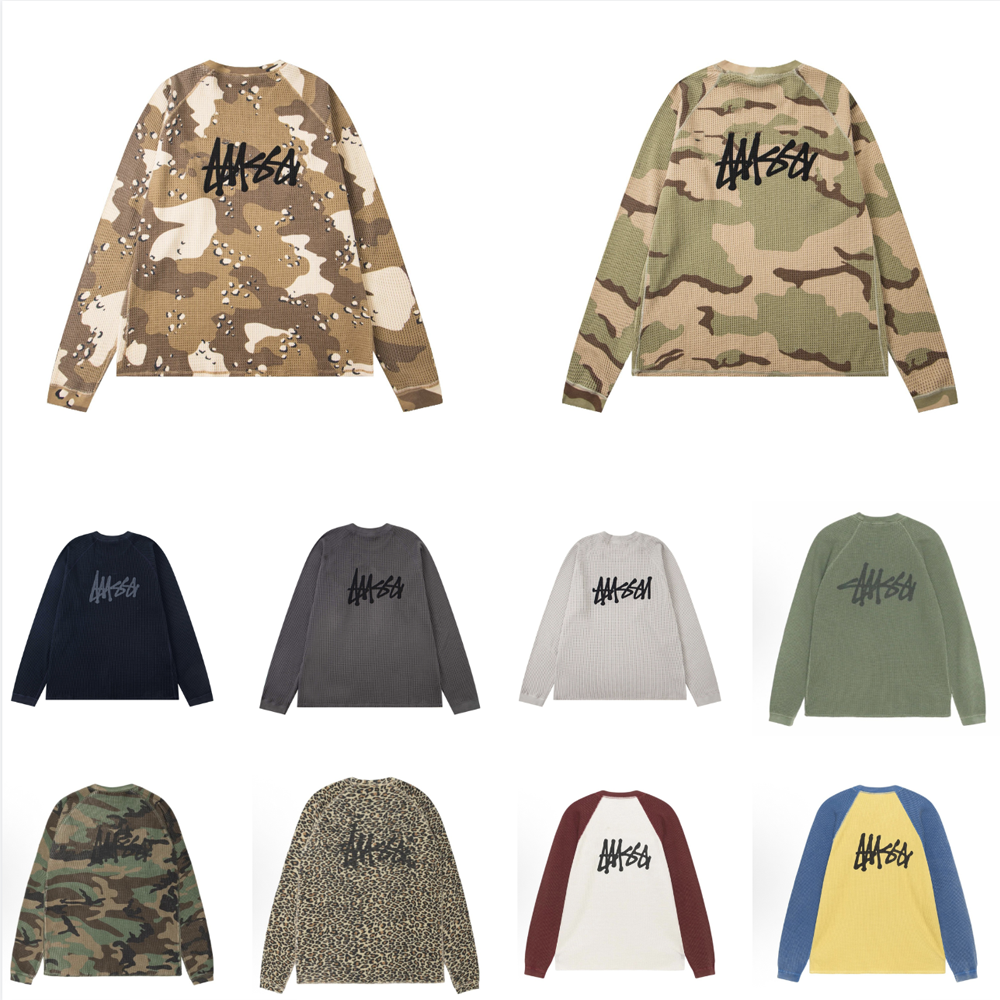 Designer Men's Sweatshirts Waffle Style Printed Round Neck Simple Casual Sweatshirts Men's Oversize Unisex Clothes STU1