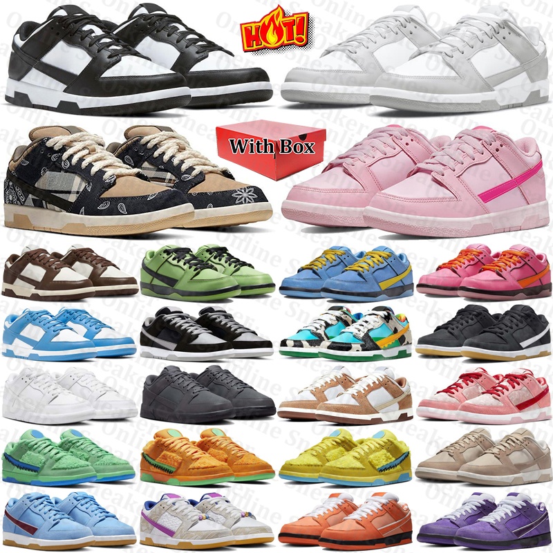 free shipping with box designer sneakers sb Running Shoes dunckes travisscot trainers travis dunkssb mens dunklows womens white chaussure dunsk Plate-forme luxury