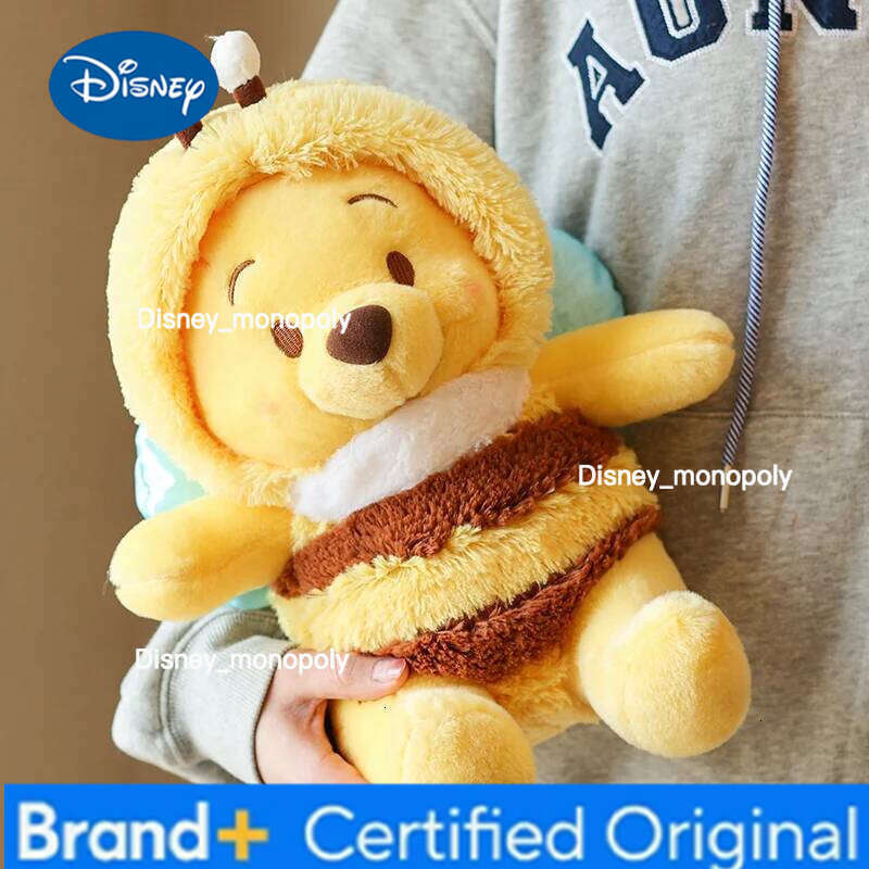 Disney Pooh Plush Toy Stuffed Animal Cartoon Winnie Bear Cosplay Bee Doll Soft Plushies Children's Room Decor Gifts H260126