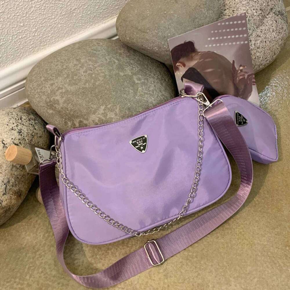 Fashionable Minimalist Nylon for Women Portable Casual Underarm Students Crossbody Bag XJ260125